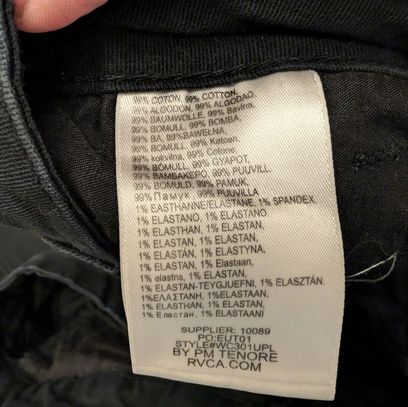 RVCA Black Skinny Jeans Size 28 - Picture 4 of 5